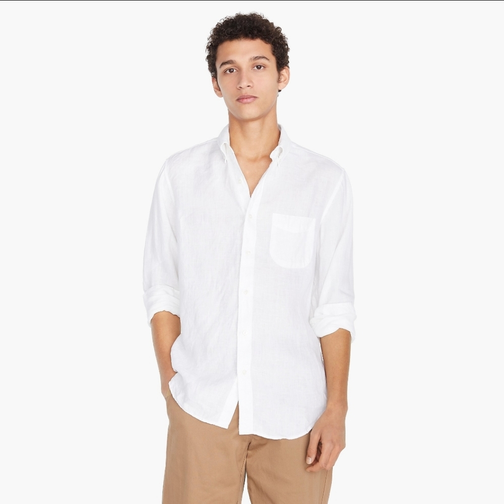 J crew BLUE Slim Baird McNutt Irish linen shirt
K7900